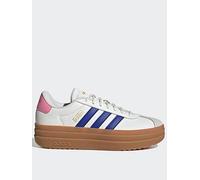 adidas Sportswear Women's Vl Court Bold Trainers - White, White/Lucid Blue/Bliss Pink, Size 4, Women White/Lucid Blue/Bliss Pink