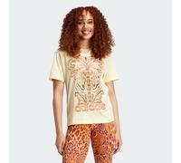 adidas Sportswear Womens x FARM Rio Graphic Tee - Yellow Cotton - Size 2XS