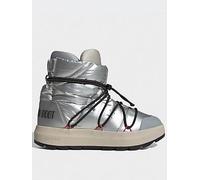 adidas Unisex x Moon Boot Ace Mid Shoe, Matte Silver Core Black Lucid Red, 36 2/3 EU