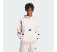 adidas Sportswear Womens Z.N.E. Hooded Sweatshirt - Pink Recycled Material - Size Large