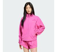 adidas Sportswear Womens Z.N.E. Woven Full-Zip Track Top - Pink - Size Large (Short)