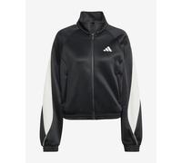 adidas Stadium Full Zip Hoodie Pure Black White Women - S