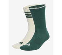 adidas Unisex Stadium Graphic Sock 2 Pair Pack Socks, collegiate green/ivory/collegiate green, M