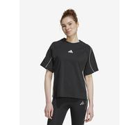 adidas Stadium Short Sleeve T-Shirt Pure Black White Women - S