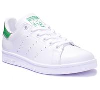 Adidas Stan Smith Junior Lace Up Leather Trainers In White UK Size 3 - 6
