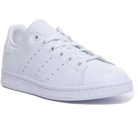 Adidas Stan Smith Lace Up Trainer Boy Shoes In White Green UK 3 - 7