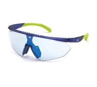 Adidas Sunglasses 0SP0015/S 91X Semi Rimless Blue Mirror for Men