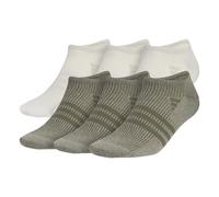 adidas Superlite 3.0 Men's No-Show Socks, Low-Profile Fit, Arch Compression and Lightweight Breathable Construction (6 Pairs), Off White/Putty Gray/Olive, L, Off White/Putty Gray/Olive, L