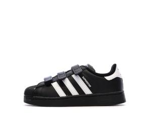 adidas Superstar Boys Black Sneakers, Black, 8 UK