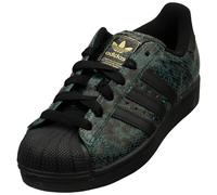 adidas Superstar Ii Womens Fashion Trainers in Green Black - 7 UK