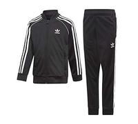Adidas Superstar Suit Tracksuit - Top: Black/White Bottom: Black/White, 3-4Y