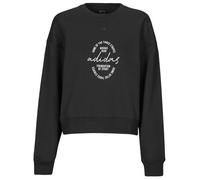 adidas Sweatshirts Signature Graphic Print Fleece Loose Sweatshirt in Black EU M