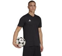 adidas T-Shirt Mens Entrada 22 Football Top Cotton Adult Black Teamwear Tee