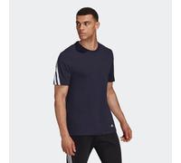 adidas T-Shirt Mens Future Icons 3-Stripes Cotton Fitness Gym Casual Black White