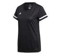 adidas T19 Womens Sports T-Shirt Short Sleeve Black Running Gym Training Top
