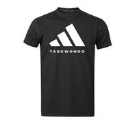 adidas Taekwondo T-Shirt Black Casual Training 100% Cotton Mens