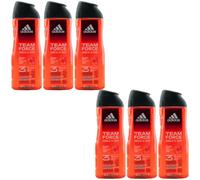 Adidas Team Force Shower Gel 6 X 400Ml XL Bottle - Body - Hair - Face