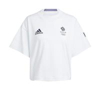 adidas Team GB Icons T shirt Womens M 12-14 Sky Tint