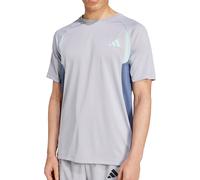 adidas Tech Apparel Colourblock Mens Training Top Grey Short Sleeve Gym T-Shirt