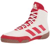 adidas Tech Fall 2.0 Wrestling Shoe, Chalk White/Scarlet/Gum 2, 4 US Unisex Little Kid