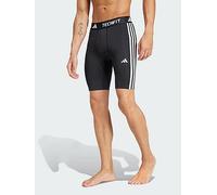 adidas Men TECHFIT Compression Training 3 Stripes Short Tigh Black