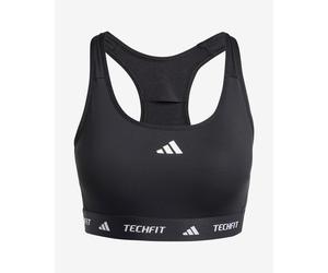 adidas TECHFIT Logo Bra Pure Black - XS
