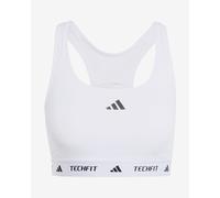 adidas TECHFIT Logo Bra pure white black - XS
