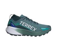 adidas Terrex Agravic GTX Trail Running Shoe Men - Dark Green, White, Size 10.5