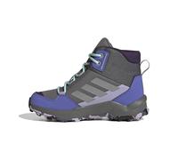 adidas Terrex AX4R MID Hiking Shoes, Grey Four/Matte Silver/semi Flash Aqua, 4 UK Child