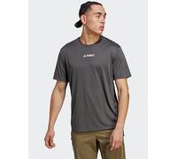 adidas Terrex Men's Centre Chest Logo T-Shirt - Grey, Grey, Size L, Men Grey