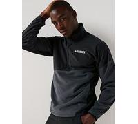 adidas Men's Terrex Multi CLIMAWARM Fleece Anorak, Black/Carbon, S