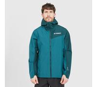 adidas Terrex Men's Multi RAIN.RDY 2.5-Layer Waterproof Jacket, Mystery Green / Aurora Ivy S