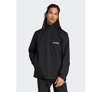 adidas Terrex Mens Outdoor Multi Essentials 2L Rain Jacket, Black, Size S, Men Black