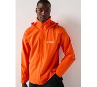 adidas Terrex Mens Outdoor Multi Essentials 2L Rain Jacket, Semi Impact Orange, Size M, Men Emi Impact Orange