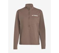 adidas Terrex Multi Climacool Half Zip Long Sleeve T-Shirt Brown Women - M