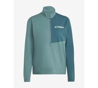 adidas Women's Terrex Multi Climacool Half Zip Long Sleeve, preloved Teal/Mystery Green, M