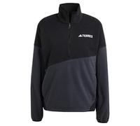 adidas Women's Terrex Multi Climawarm Fleece Anorak Sweatshirt, Black/Carbon, S