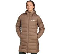 Adidas Terrex Multi Light Down Hooded Puffer Coat Brown
