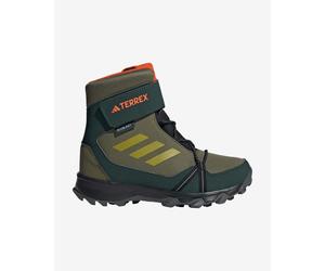 adidas Terrex Snow Hook-And-Loop COLD.RDY Winter Boots Khaki Green Black Kids - 28