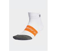 adidas Terrex Unisex Trail Running Quarter Socks, White, Size S, Men White