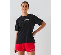 adidas Terrex Women's Logo Tee - Black, Black, Size M, Women Black