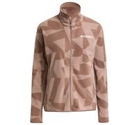 adidas Women's Terrex Multi Printed Full Zip Fleece Jacket, Earth Strata/Trace Brown, L