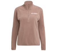 adidas Terrex Womens Outdoor Multi Essentials 1/4 Zip Fleece Jacket, Trace Brown, Size M, Women Trace Brown