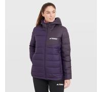 adidas Terrex Women's Multi Light Down CLIMAWARM Hooded Jacket, Aurora Plum / Aurora Black M