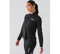 adidas Women's Terrex Multi Climacool Half Zip Long Sleeve, Black, M