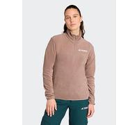 adidas Terrex Womens Outdoor Multi Essentials 1/4 Zip Fleece Jacket, Trace Brown, Size M, Women Trace Brown