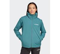 adidas Terrex Womens Outdoor Multi Essentials 2L Rain Jacket, Preloved Teal, Size S, Women Preloved Teal