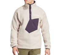 adidas Terrex Xploric High Pile Fleece Mens Sweatshirt Beige Zip Pocket