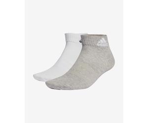 adidas Thin and Light Sportswear Socks White Grey (6 Pairs) - L