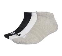 adidas Unisex THIN&LIGHT ESSENTIALS LOW CUT SOCKS 3 PAIR PACK, medium grey heather/white/black, 4.5-6